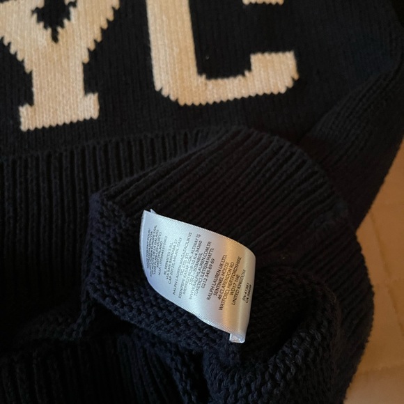 Vintage Polo Ralph Lauren NYC Sweater, Men’s L, Navy Blue. Authentic. - Picture 5 of 9